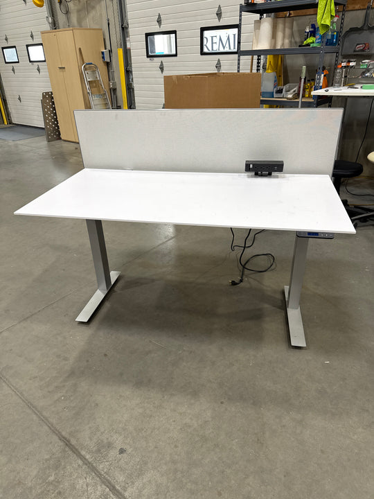 5’ Electronic Sit Stand Desk w/Privacy Panel and Electrical