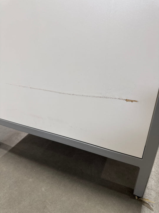 Wooden 2-High Open Counter Height Credenza