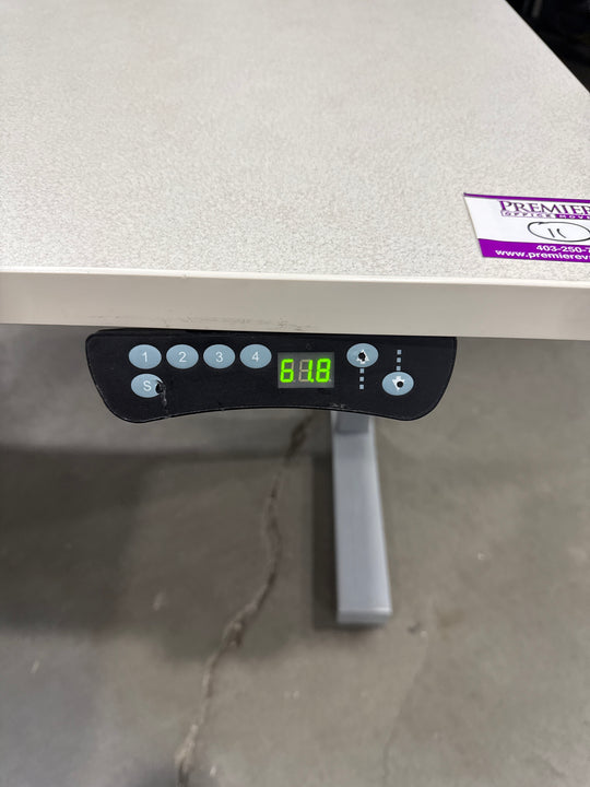 Haworth L-Shape Electronic Sit Stand Desk w/BF Ped