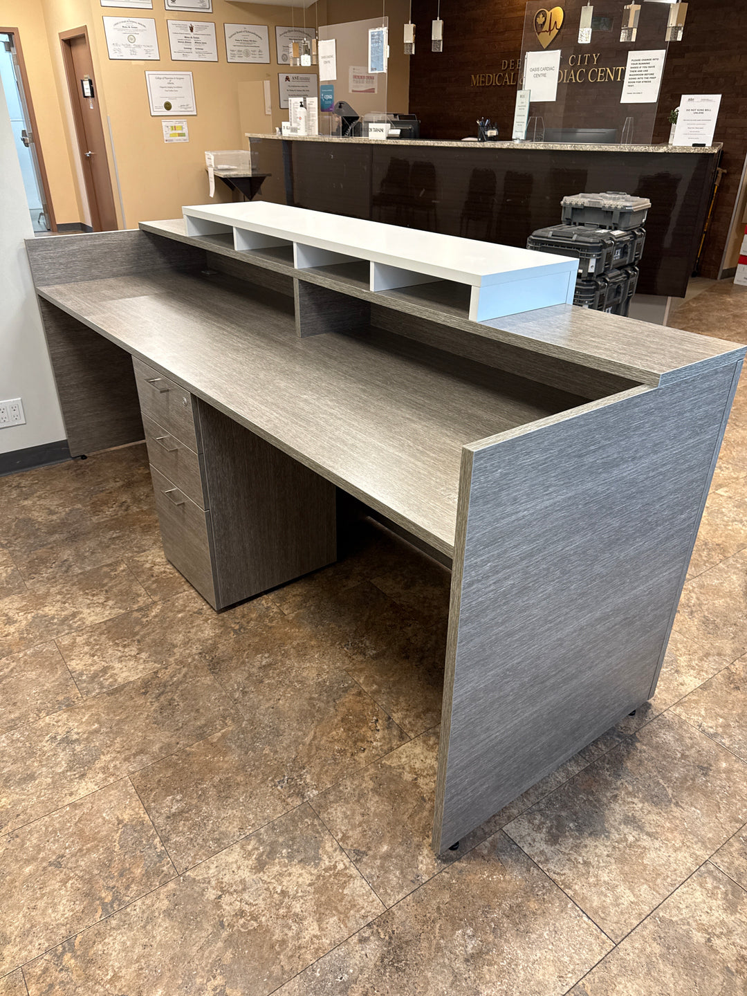 2-Person Reception Desk w/BBF Ped