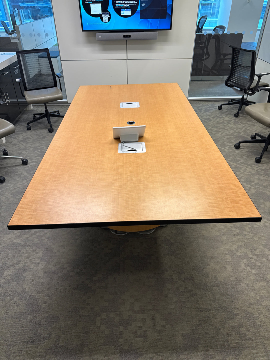 8’ Rectangle Boardroom Table w/Electrical