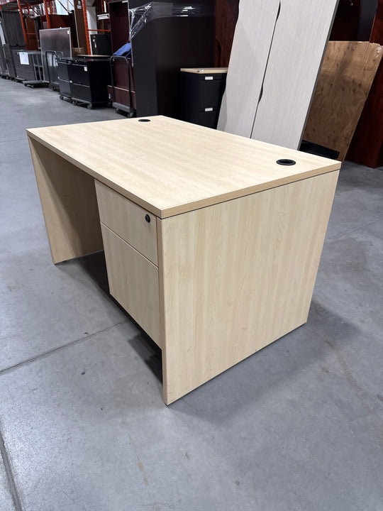 4’ Straight Desk w/BF Ped
