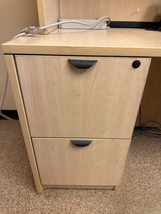 L-Shape Desk w/Hutch, BBF, FF Ped
