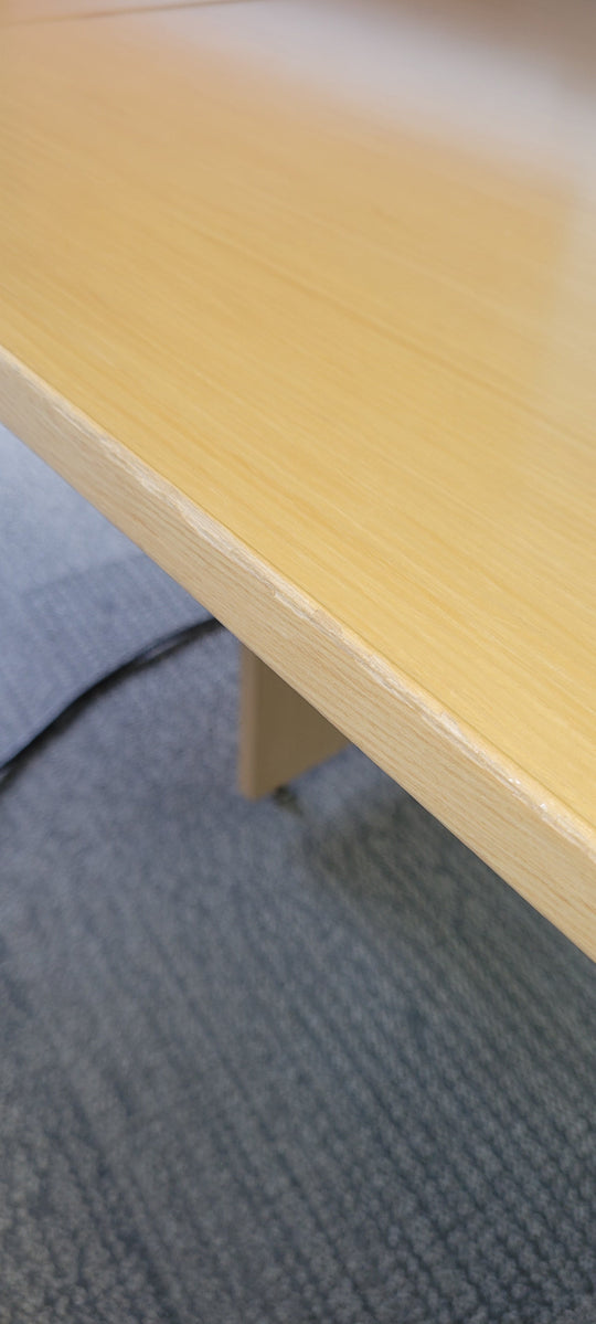 Teknion L-Shape Desk w/Hutch, Surface Power and BBF Ped