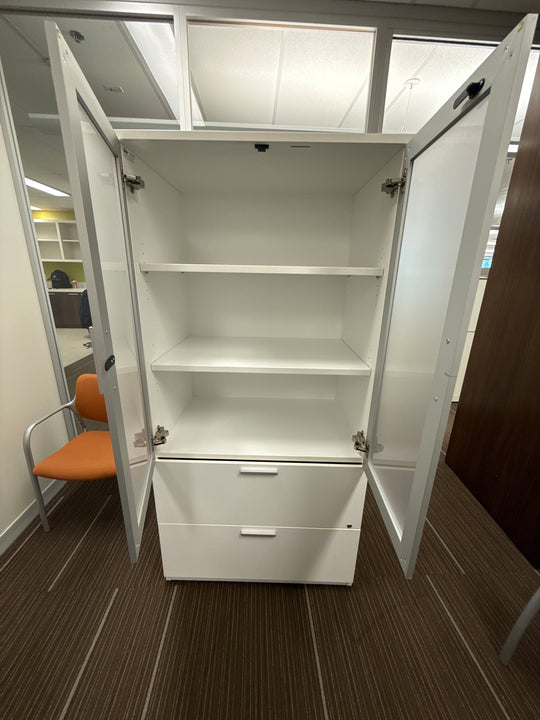2-Door 2-Drawer Combo Cabinet
