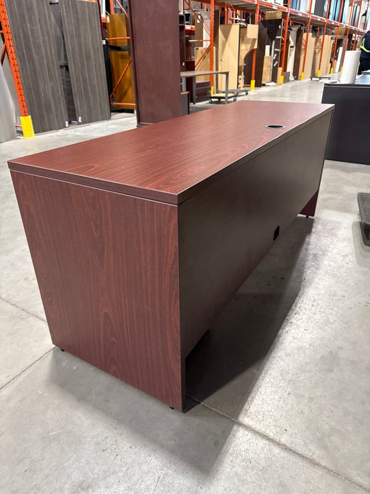 6' Straight Desk w/BBF Ped