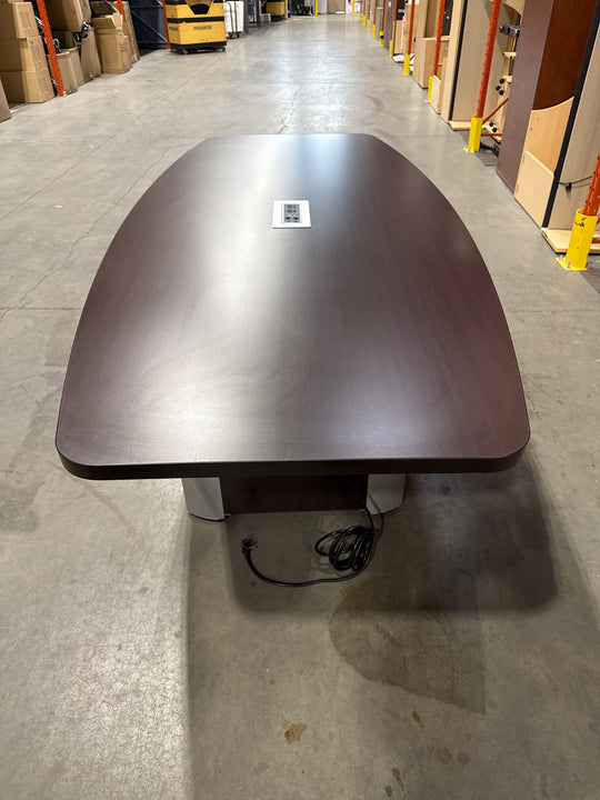 8' Boatshape Boardroom Table w/Electrical