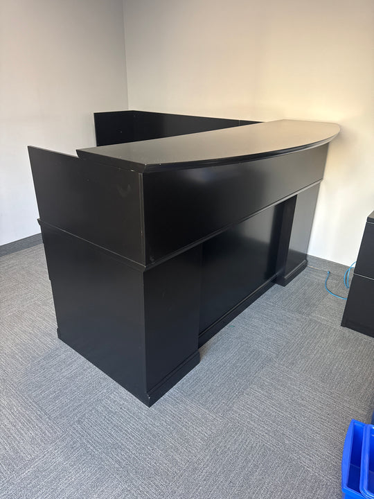 L-Shape Reception Desk w/BBF. FF Ped
