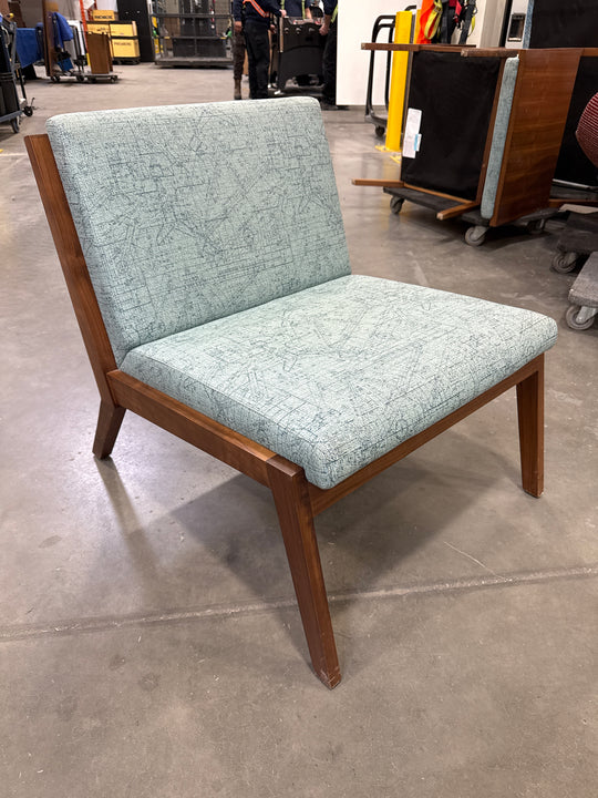 Fabric/Wood Lounge Chair