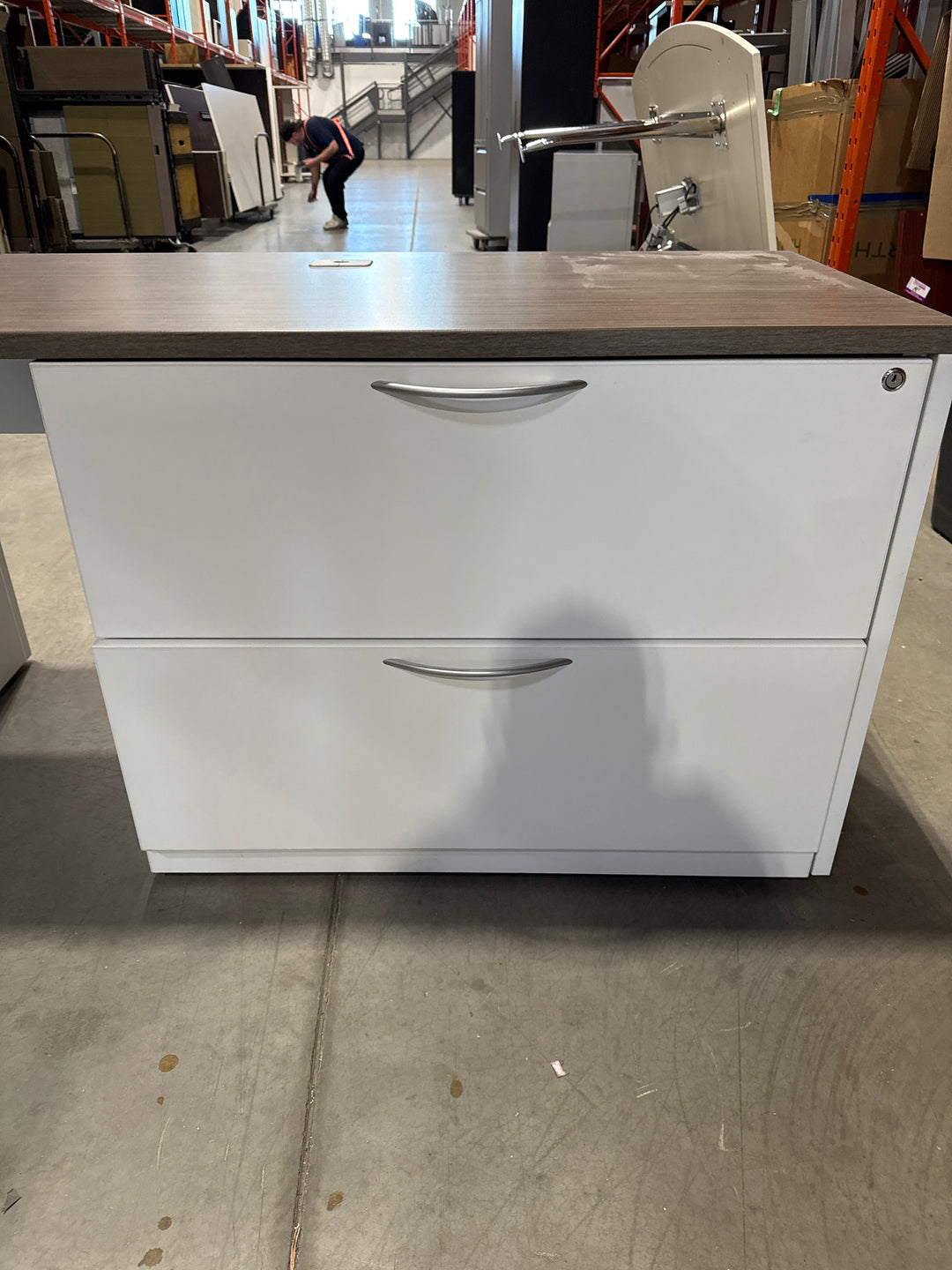 L-Shape Desk w/BBF, 2-High Lateral