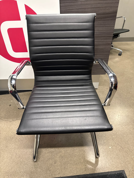 Leather Sled Base Guest Chair