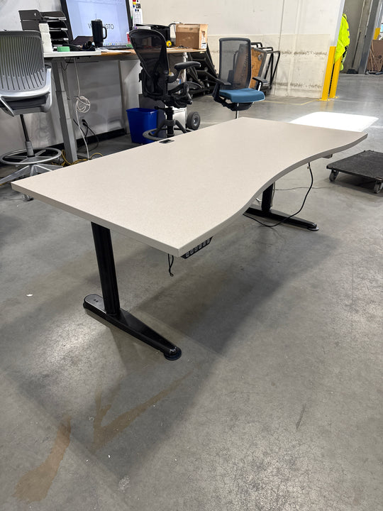 6' Bow Tie Electronic Sit Stand Desk