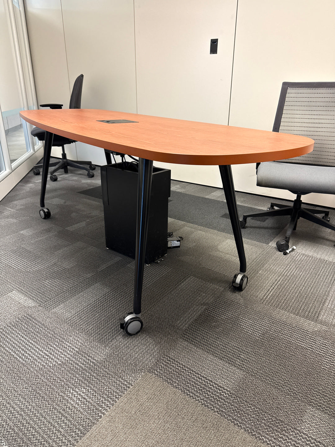 7' Mobile Racetrack Boardroom Table