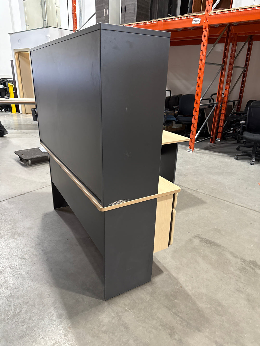 L-Shape Desk w/Hutch and BF Ped