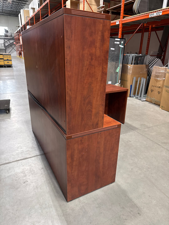 L-Shape Desk w/Hutch and BBF Ped