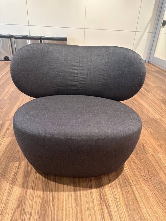 Fabric/Leather Swivel Occasional Chair