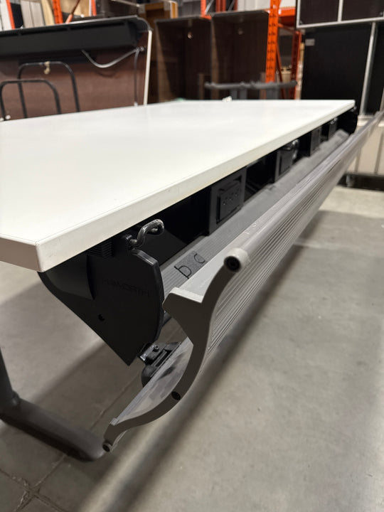 Rectangle Training Table w/Electrical Trough