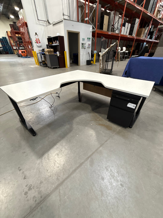 L-Shape Electronic Height Adjustable Desk