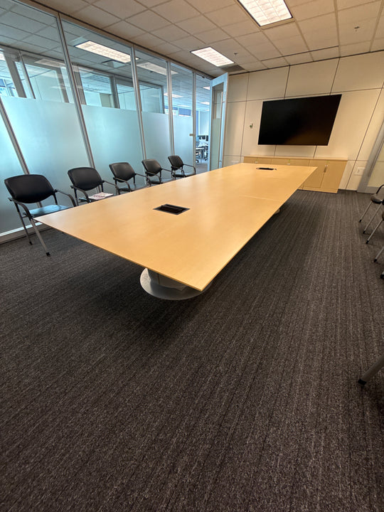 14' Rectangle Boardroom Table w/Electrical