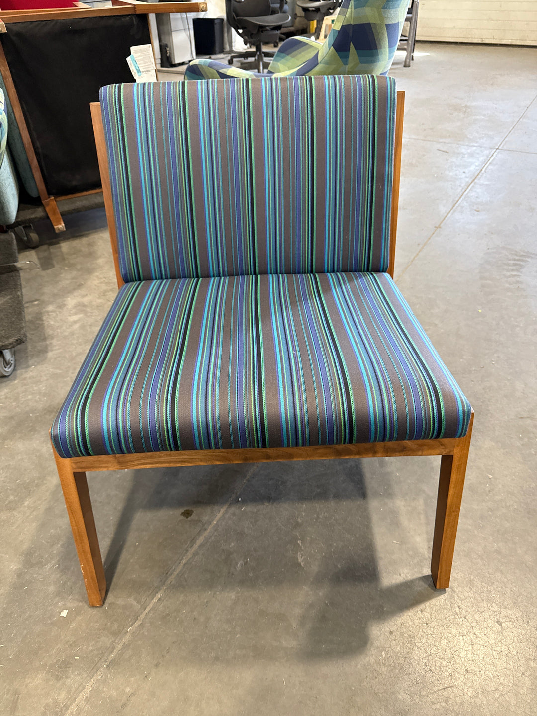 Fabric/Wood Lounge Chair