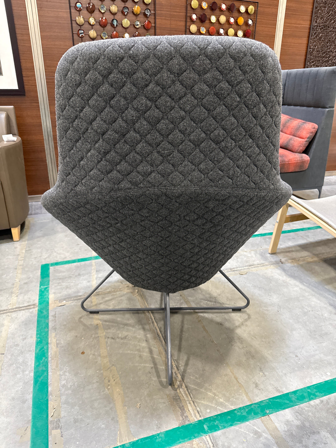 Fabric High Back Lounge Chair