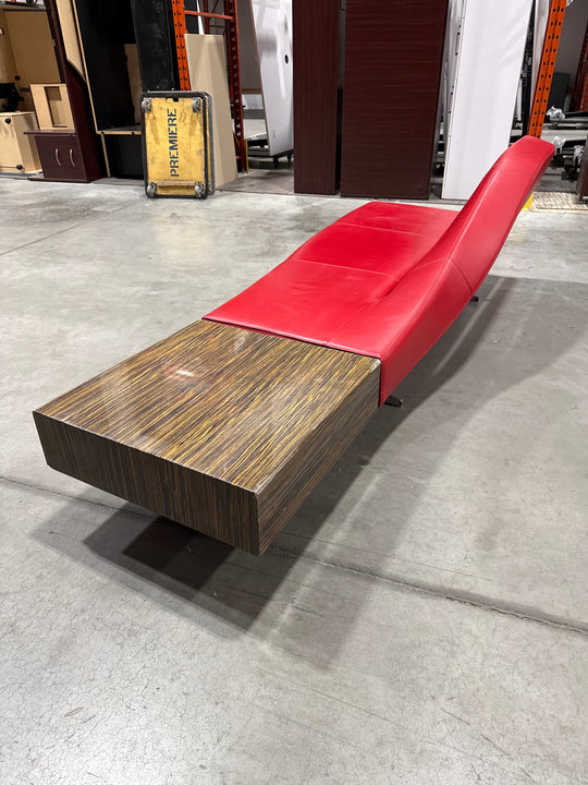 Leather Sofa w/end Table