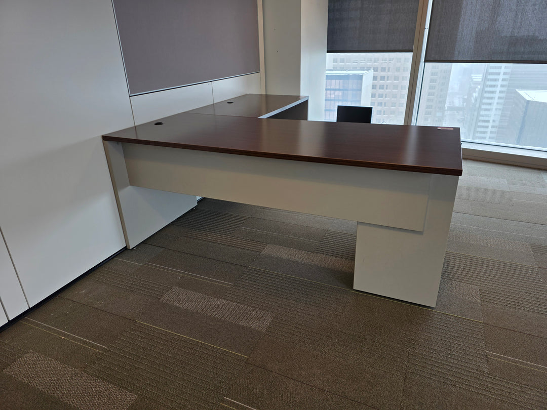 Teknion L-Shape Desk w/BBF Ped