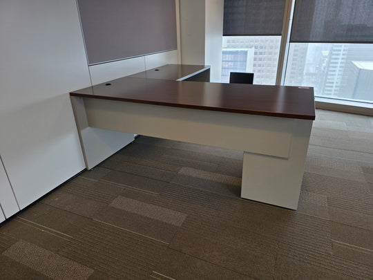 Teknion L-Shape Desk w/BBF Ped