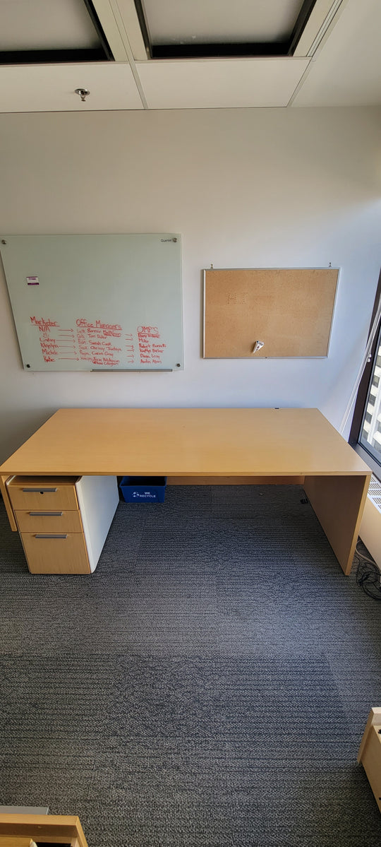 6.5'Straight Desk w/BBF Ped