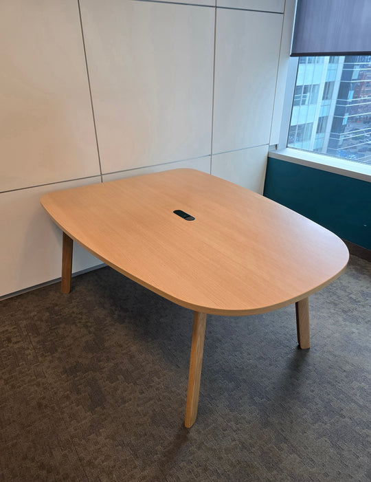 Steelcase Bullet Shape Conference Table w/Electrical