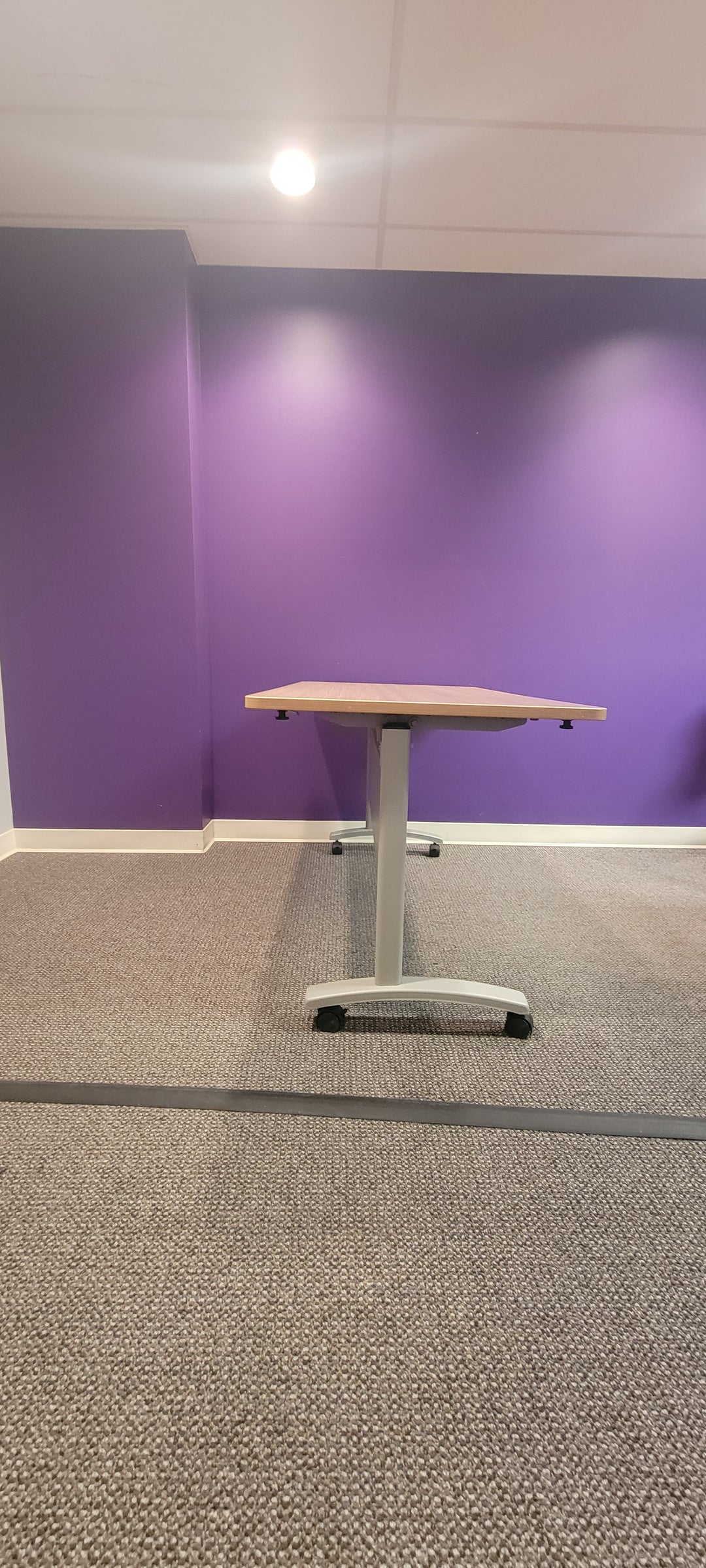 5' Mobile Flip Top Training Table w/Modesty