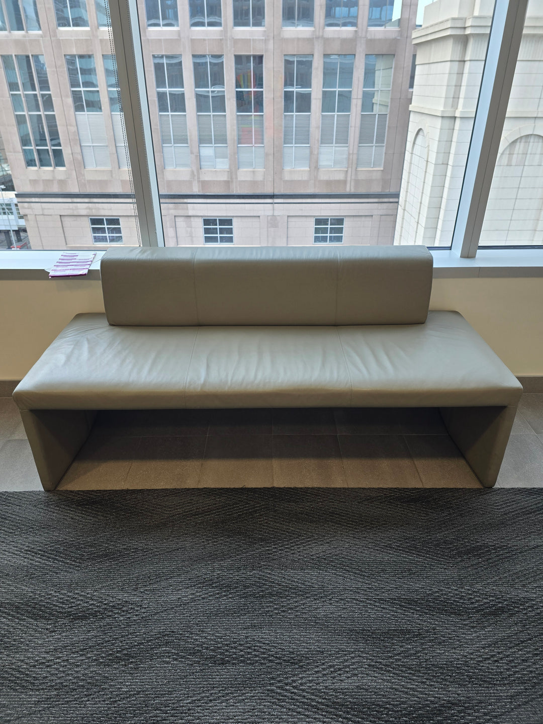 6' Leather Sofa Bench