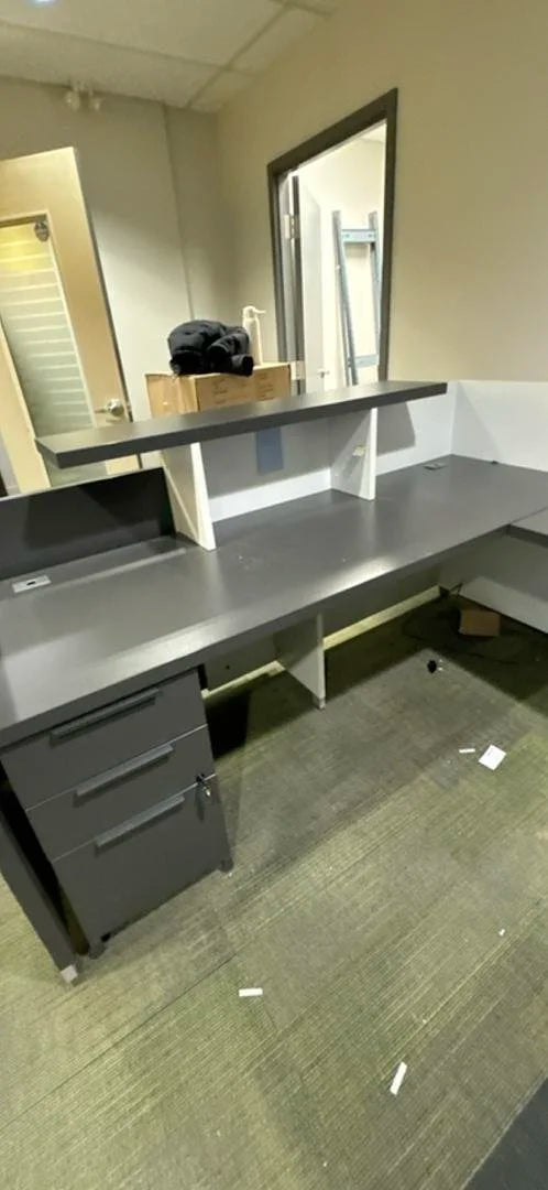 U-Shape Reception Desk w/BBF Ped