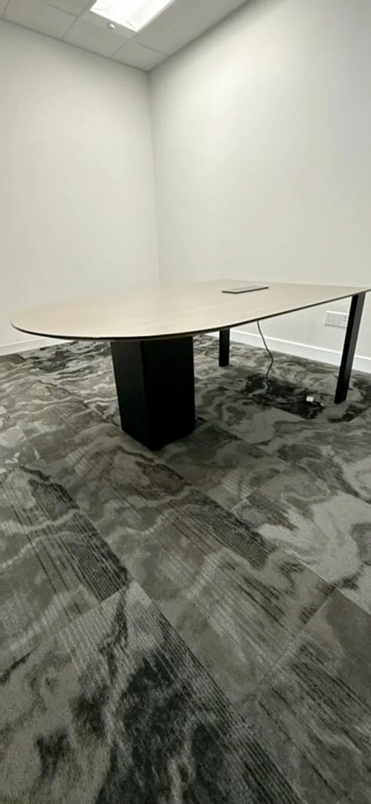 6' Bullet Shape Conference Table w/Electrical