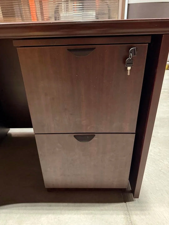 L-Shape Reception Desk w/BF Ped