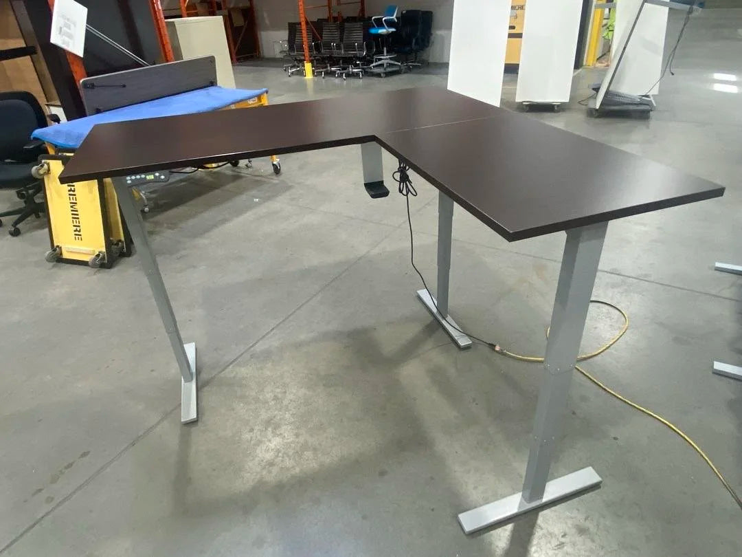 RH L Shape Electronic Sit Stand Desk
