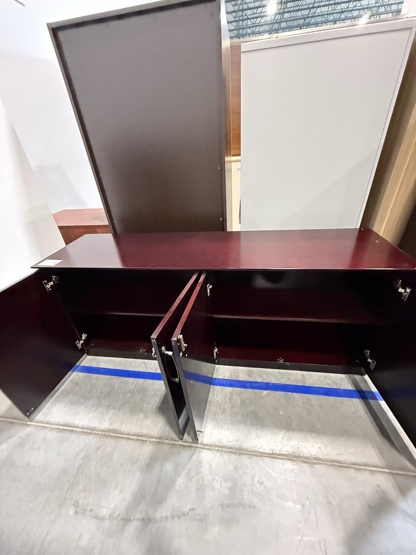 Wooden 4 Door Credenza  (Small Scuffs)