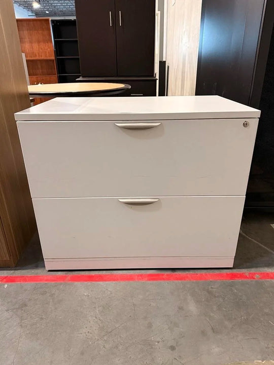 Wooden 2-High Lateral File Cabinet  (Surface Lifting)