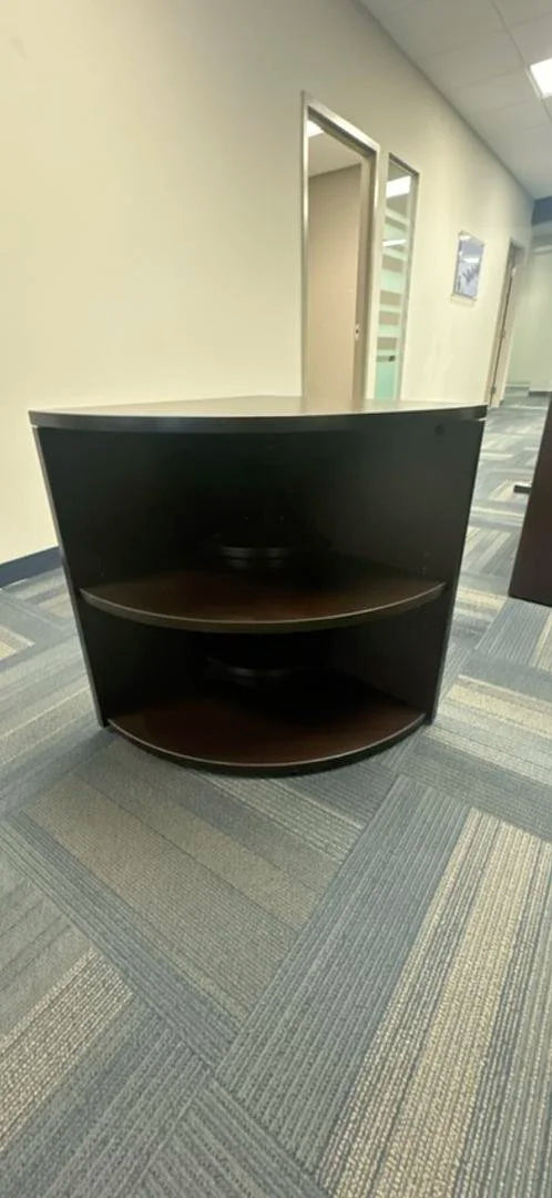 Wooden 2-High Corner Bookcase