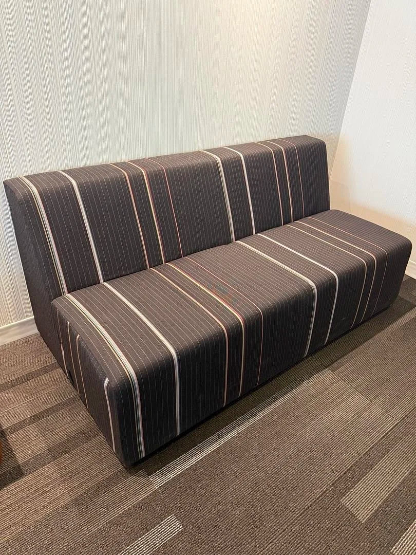 Steelcase Fabric Bench  Stripe Pattern