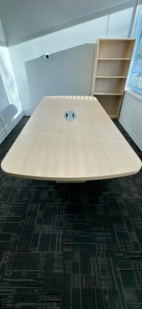 8.5' Teknion Rectangle Boardroom Table w/Electrical