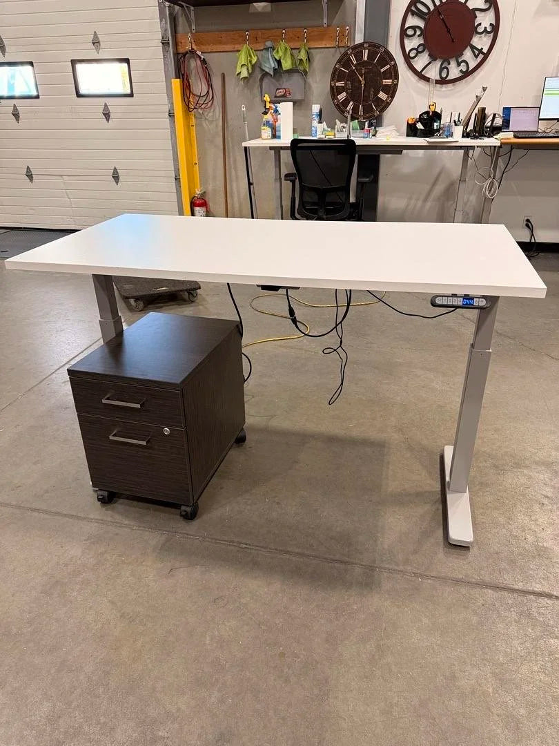 5' Electronic Sit Stand Desk w/BF Ped
