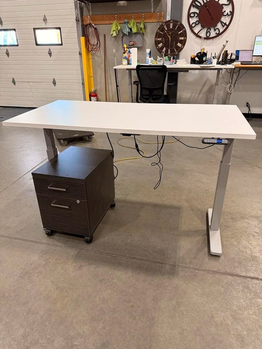 5' Electronic Sit Stand Desk w/BF Ped
