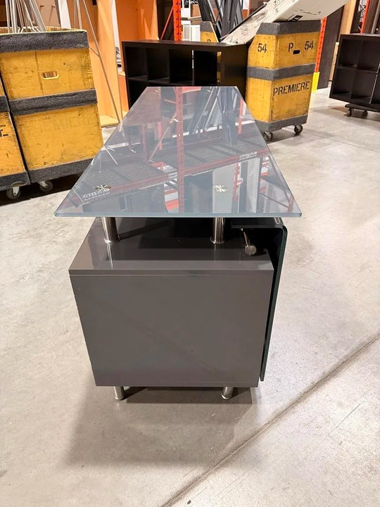 Glass Top Credenza w/Sliding Door