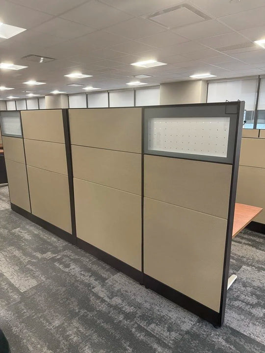 6' x 6' Teknion L-Shape Workstation w/BBF Ped