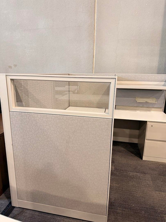 6' x 6' Steelcase Answer Workstation Panels w/Shelf, Accessories and FF Ped