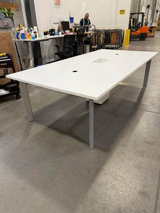 9' Rectangle Boardroom Table w/Electrical (One Piece Top)