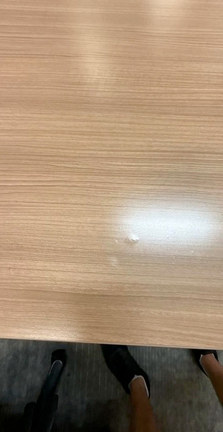 LH Bow Front U-Shape Desk w/BBF Ped, 2 High Lateral (Water Damage)