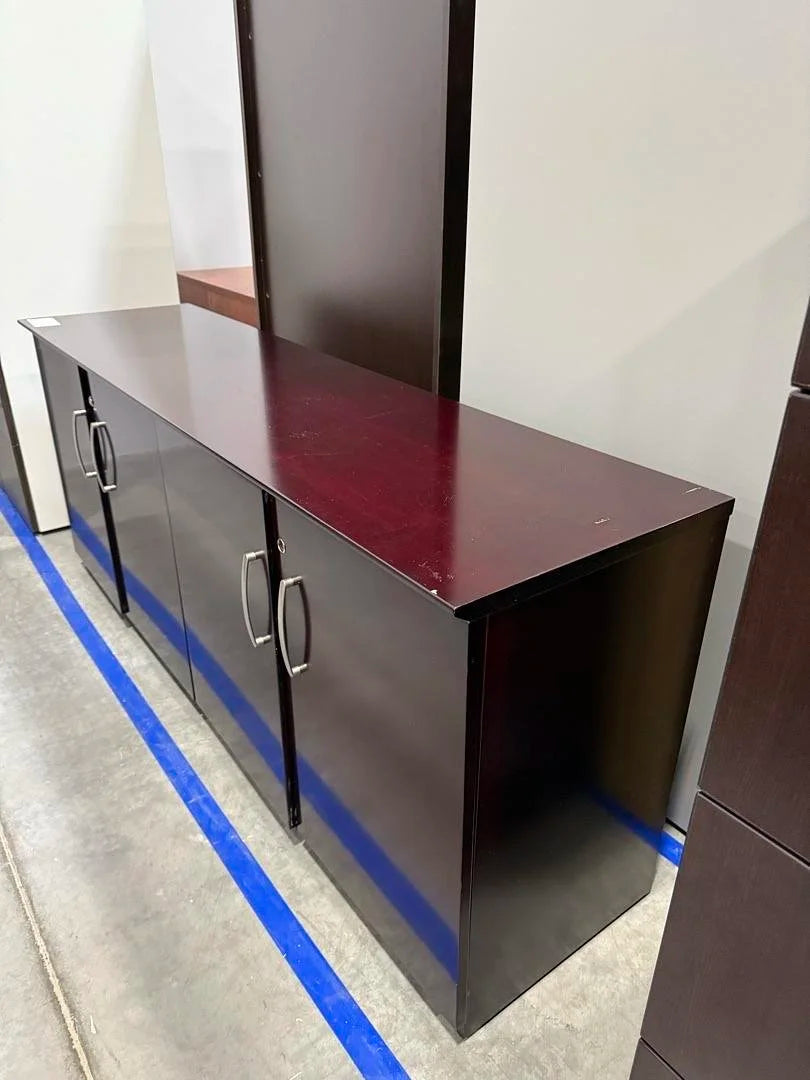 Wooden 4 Door Credenza  (Small Scuffs)