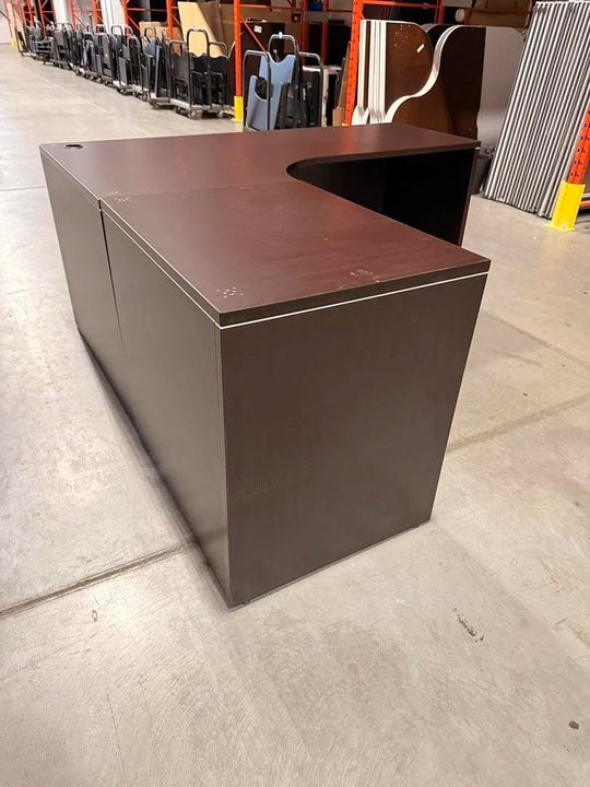 LH L-Shape Desk w/BBF Ped (Holes on Surface)